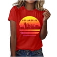 thumbnail image 2 of YHAJDS T Shirts for Women Short Sleeve Round Neck Print Casual Everyday Pullover Tops, 2 of 5