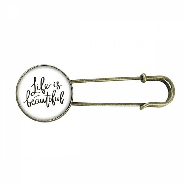 La Vie Est Belle Citation Art Déco Mode Rétro Broche en Métal Clip Bijoux