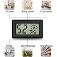 thumbnail image 5 of 3-Pack Mini Digital LCD Thermometer Hygrometer for Home, Office, Reptiles - Measures -50 to 70℃ 10-99% RH, 5 of 5