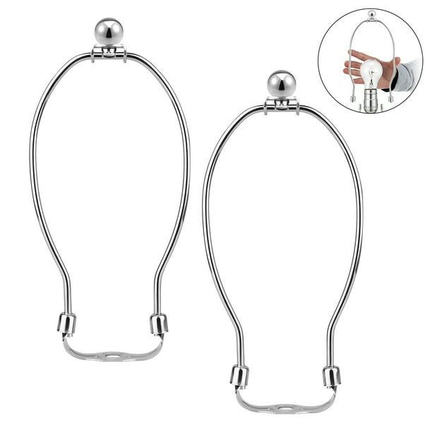 2pcs 7 Inch Lamp Shade Harp Holder For Table And Floor Lamps Tsv Silver Detachable Heavy Duty Lampshade Bracket With Standard Saddle Base Finial Set Com 2pcs 7 Inch Lamp Shade Harp Holder For, Standard Lamp Shade Holder