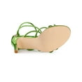 thumbnail image 5 of BLISSFUL STEP Women's Open Toe Strappy Straps Prom Stiletto Heels Sandals Green 9, 5 of 7