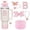 B, variant on 5pcs Tumbler Accessories Set for Stanley 40oz Cup with Handle, Perfect Gift, Pink Coquette Bling Style Water Bottle Decor