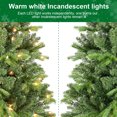 thumbnail image 5 of Mayhihi 6Ft Pre-Lit Slim Christmas Tree, Green, Fir Xmas 'Feel Real' Artificial Tree, White Lights, 5 of 5