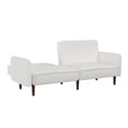 thumbnail image 5 of Zechuan Futon Tufted Back Convertible Sofa 75" Twin Size Bed - Loveseat Sleeper Sofa with Side Packet - White, 5 of 9