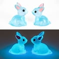 thumbnail image 2 of Conejo luminoso para decoración, micropaisajismo, manualidades, miniconejitos, adornos para decoración del hogar, lindas figuras en miniatura, 2 of 5