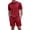 Red*, variant on RUTAYY Men's Outfits Tracksuit 2 Piece Solid Color Hooded Athletic Sweatsuit Short Sleeve Tee Casual Sports Shorts Beach Vacation Clothing Sets