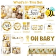 thumbnail image 2 of 257 Pcs Bee Baby Shower Decorations Complete Party Set, Honey Bee Theme Party Pack, Yellow Party Set, Serves 25 Guests, 2 of 8