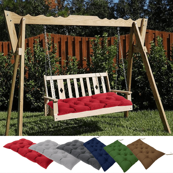 CuiLiyq Outdoor Bench Cushion, Loveseat Pad for Patio Furniture Wicker Chair Garden Swing Porch Sofa, Indoor Outside Use, 39.37" x 19.68", Red