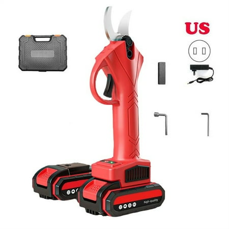 INTELIVE Electric Electric Pruning Shears, Multifunctional Branch Scissors, Cprdless Pruning Shears, 100W 21V 25mm Max Cutting Professional Garden Pruning Tool with 2pcs Li-Ion Battery