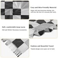 thumbnail image 5 of FORMRS Womens Scarf Winter Soft Long Big Warm Shawls Wrap Tassel Scarves, Black and Gray Plaid Pattern, 5 of 9