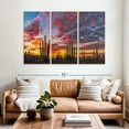 thumbnail image 2 of Elephant Stock Baja California Cactus Forest Wall Art - Horizontal Multi Panel Canvas - Living Room Wall Decor - Nature Multi Panel - Blue And Orange Decor By Christian Heeb - 65" x 42", 2 of 4