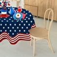 thumbnail image 4 of Oval 4th of July Tablecloth 60x84 Inch, Memorial Day Patriotic Tablecloth, Polyester Waterproof Wrinkle Resistant Washable Tablecloth, Holiday Kitchen Independence day Festival Home Dining Room Decor, 4 of 6