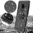 thumbnail image 2 of SOGA Samsung Compatible case, model Galaxy S9 Plus Case, Cute Girl/Women Shinny Rhinestone Bumper Sparkling Glitter Bling Diamond Cover for Galaxy S9 Plus with Ring Stand - Black, 2 of 5
