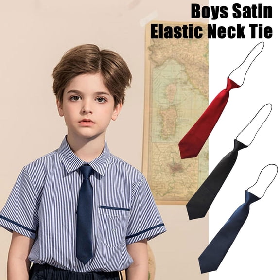 SSKFHGI Burgundy Free Tie Short Children'S Cute Decoration Casual Uniform Accessories