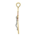 thumbnail image 2 of FB Jewels 14K Tri Color Gold Crucifix Pendant, 2 of 4