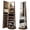 Coffee, variant on Costway 360° Swivel Jewelry Cabinet Organizer 3-Color LED Mirror with Built-in Lights White
