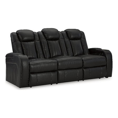 Signature Design by Ashley Caveman Den Black Power Reclining Sofa