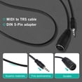 thumbnail image 4 of 5-pin DIN Female To 3.5mm Male Adapter For MIDI Keyboard DVD VCR CD Player, 4 of 6