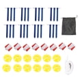 thumbnail image 1 of Juego de banderas y cinturones de fútbol con bandera para niños, adolescentes, adultos, entrenamiento en interiores y exteriores, rojo y azul, 1 of 14