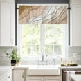 thumbnail image 2 of Brown Ombre Valance Curtain for Kithchen Windows Brown and White Gradient Modern Abstract Geometric Valance Tier Curtain Rod Pocket Valances for Bedroom/Living Room/Bathroom, 1 Panel, 54 x 18 Inch, 2 of 6