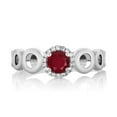 thumbnail image 2 of Gem Stone King 0.77 Ct Round Red Ruby 925 Sterling Silver Ring (Size 9), 2 of 2