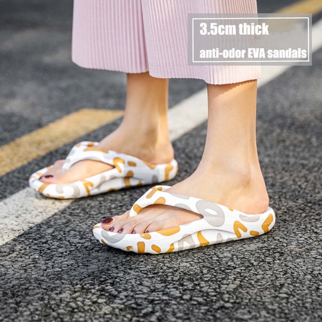Chanclas de verano Pareja Impresión Zapatos de playa Sandalias antideslizantes Zapatillas EVA Wmkox8yii hj789