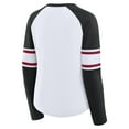 thumbnail image 3 of Women's Fanatics White/Black Atlanta Falcons Redzone Blitz Package Raglan Lace-Up V-Neck Long Sleeve T-Shirt, 3 of 3