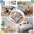 thumbnail image 4 of Purple Leaf Pattern Square Tablecloth,Waterproof Square Table Cover,Wipeable Spillproof Washable Table Cover for Home Kitchen Party Decor 42"X42"(107x107cm), 4 of 6