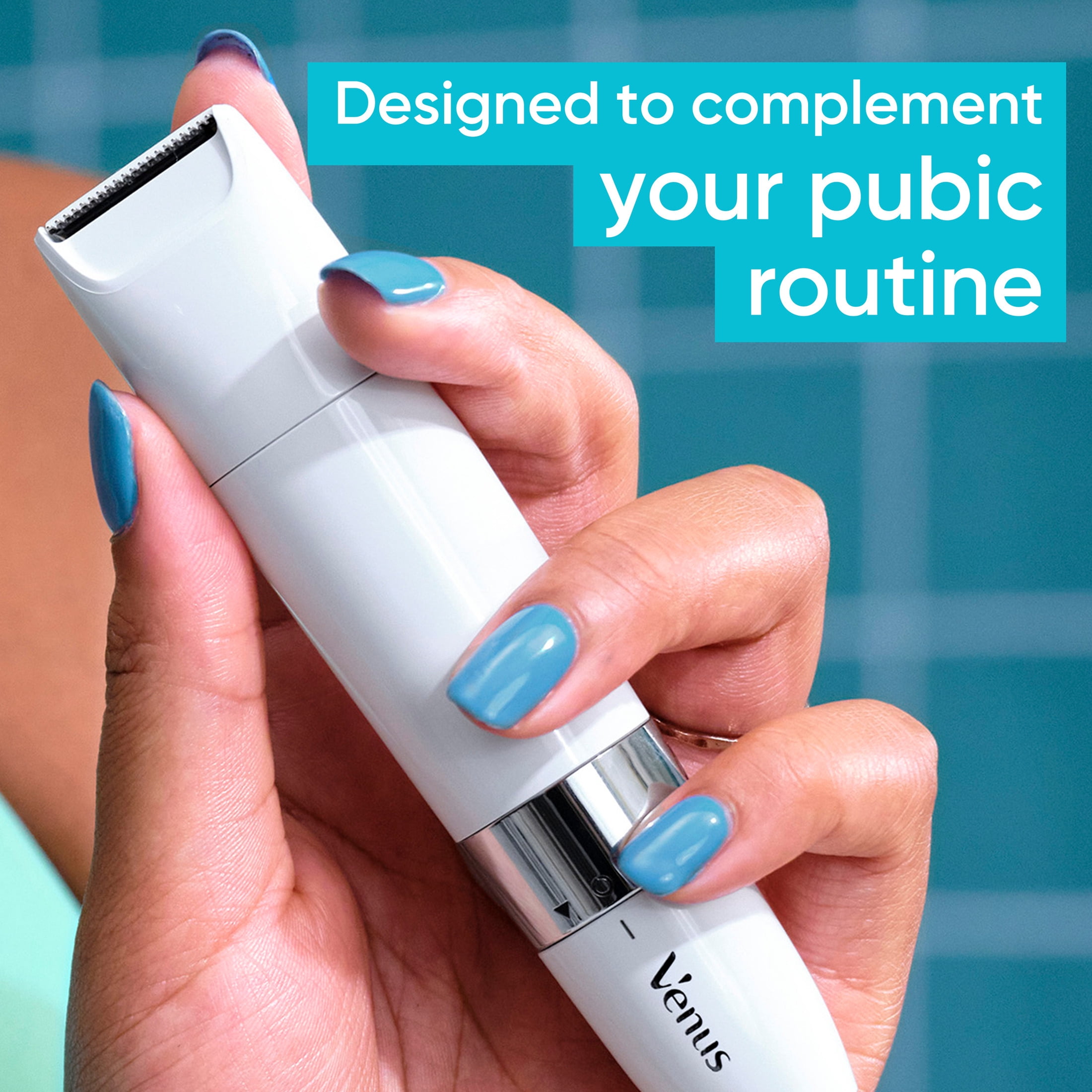 Gillette Venus Pubic Hair & Skin Gentle Trimmer, Women's Electric Razor, Bikini Line Trimmer for Pubic Hair and Skin