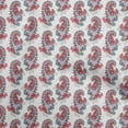thumbnail image 1 of oneOone Cotton Jersey Maroon Fabric Paisleys Quilting Supplies Print Sewing Fabric By The Yard 58 Inch Wide, 1 of 5
