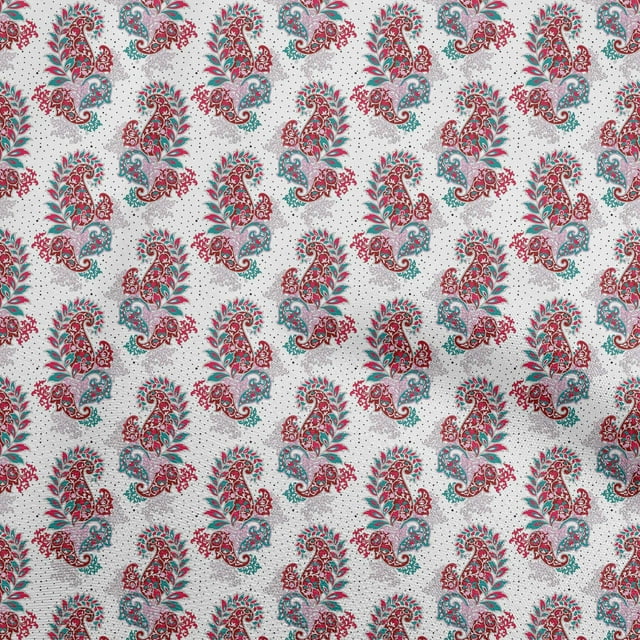 oneOone Rayon Maroon Fabric Paisleys Craft Projects Decor Fabric Printed By The Yard 56 Inch Wide