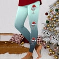 thumbnail image 2 of Women Merry Christmas Leggings Trendy Xmas Hat Print Elastic High Waist Yoga Pants Stretchy Soft Comfy Workout Pj Tights, 2 of 5