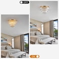 thumbnail image 4 of LiviNest Modern Crystal Chandelier for Living Room: 200+ K9 Crystals & 4-Tier Gold Design - 19.7" Wide Ceiling Light for Dining Room & Bedroom - 6 E12 Bulbs & Sturdy Metal Frame, 4 of 6