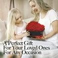 thumbnail image 5 of GLAMOUR BOUTIQUE 16 Forever Flower Heart Shape Box - Preserved Roses, Immortal Roses Gift for Her Eternal Rose Preserved Flowers for Delivery Mothers Day Women Valentines Day Gifts for Wife - Red, 5 of 5
