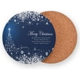 thumbnail image 2 of GZHJMY Christmas Snowflake Round Coaster, 4 Pcs Heat Resistant Absorbent Drink Coaster for Kitchen Bar Cafe Decor, 2 of 7