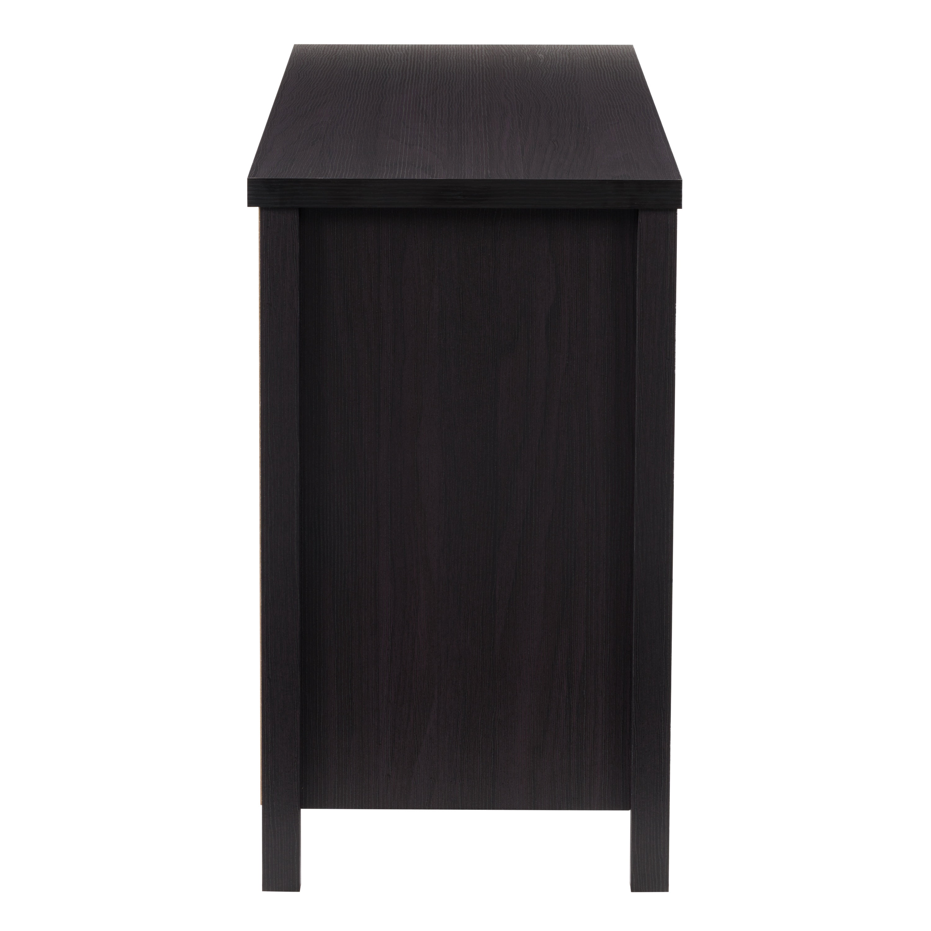 Commode CorLiving Boston moderne en bois d'ingénierie, 6 tiroirs larges pour adulte avec tiroirs emboîtables, noire