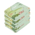 thumbnail image 4 of BZSMCE Towel Cotton Face Towel Soft Hand Towels Fashion Blossom Green Dino Pattern, 4 of 9