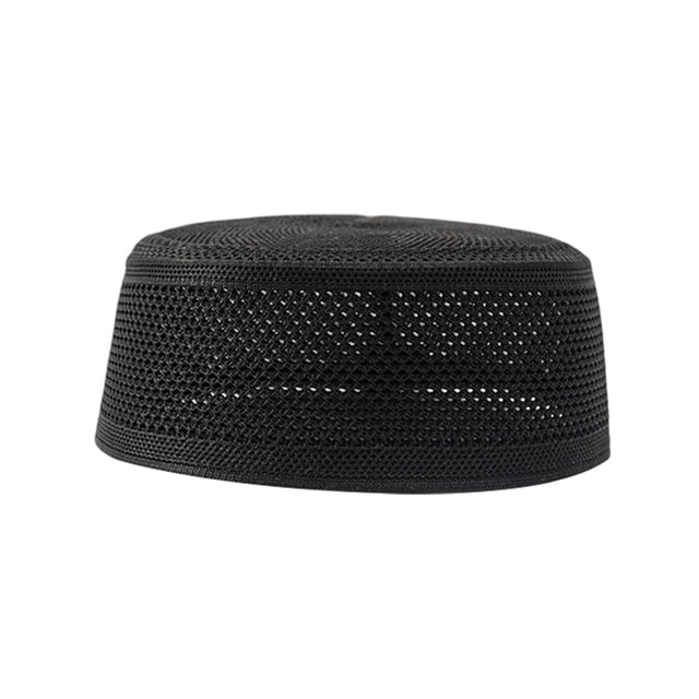 Visland Men Top Hat with Mesh Design Ethnic Style Strong Breathability Hat Outdoor Outfit Accessory Daily Wear