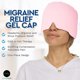 thumbnail image 5 of Muyoka Cubierta para cabeza de hielo Sombrero para paquete de hielo Sombrero para aliviar el dolor de cabeza C贸modo gorro para migra帽a M谩scara para migra帽a port谩til Envoltura para cabeza de hielo reu, 5 of 7