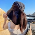 thumbnail image 2 of Sombreros De Sol con Cola De Caballo para Mujer Sombrero De Pesca para Senderismo Al Aire Libre con Solapa para El Cuello Sombrero De Pescador con Protección UV Gorras De Playa para Mujer ShuxiuWang 1327537108917, 2 of 5