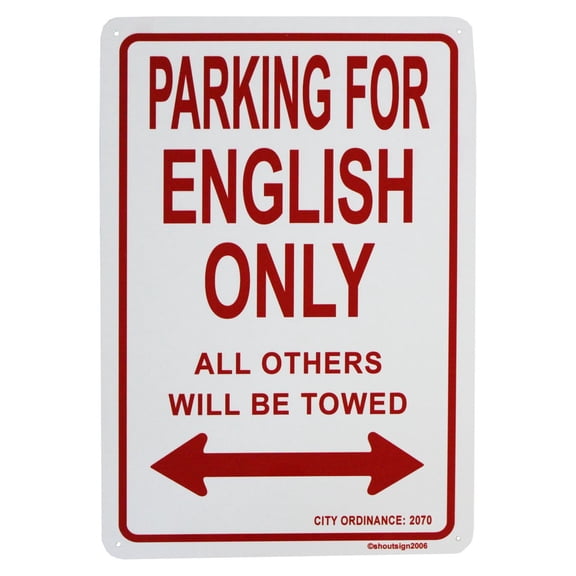 England (St. George) Parking Sign