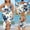 02-White, variant on SwiftWear Women's Pareo Beach Cover Up Wrap Dress & Shawl - Multi-way Lightweight Butterfly Print Backless Sarong for Vacation Pool