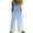 Light Blue, variant on Uaswgudfs Summer Linen Jumpsuits for Women Button Down Sleeveless Casual Jumpers Loose Wide Legs Rompers Overalls with Pockets Black L