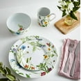 thumbnail image 3 of Portmeirion Home Bumble Bee Dinnerware Set  16 Piece Dish Set with Floral Design  Service for 4  Made from Porcelain  Microwave and Dishwasher Safe, 3 of 6