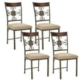 thumbnail image 1 of Costway Set of 4 Dining Room Chairs Armless Kitchen Chairs Set with Seat Cushion, 1 of 9