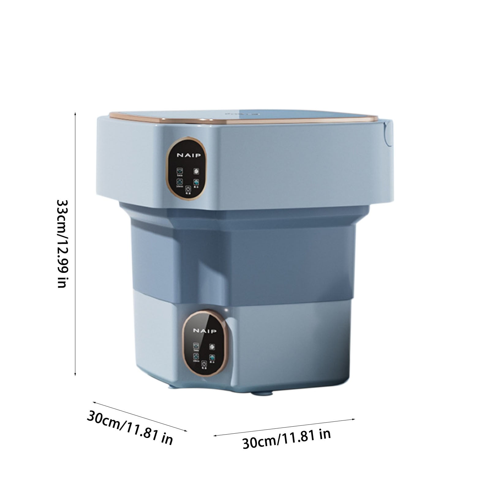 Zzbeans Portable Washing Machine, Foldable Mini Washer for Underwear Socks, 17L Large Capacity Compact Laundry Machine with Wash Dry Functions for Home Dorm RV Travel