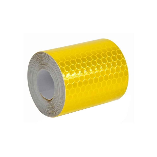 bedienty Safety Reflection Light Luminous Night Warning Tape Strip Belt Sticker For Cars gold 1Set