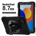 thumbnail image 2 of XYX Case for Xiaomi Redmi Pad SE 8.7 4G with 360 Degree Rotating, Hand Strap, Shoulder Strap, Black, 2 of 7