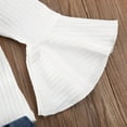 thumbnail image 5 of Girl Suit Baby Swing Knitting Top Wide Sleeve Short Chain Jeans White Loose Sweater Spring Fall, 5 of 5