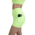 thumbnail image 4 of YITTY Active Women's UltraLuxe High Waist Pocket Biker Shorts – 3"/6" Tummy Control, Compression, Breathable & Activewear, Neon Spark, M, 6", 4 of 6